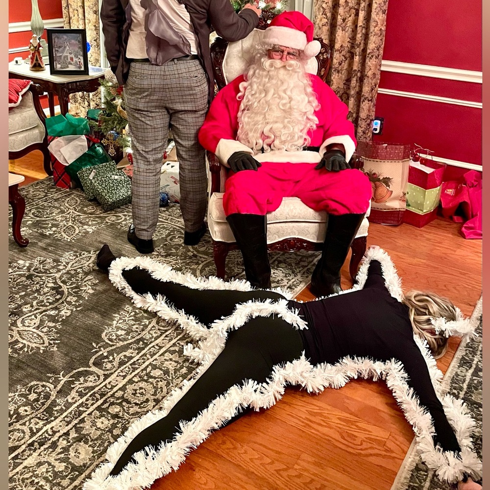 Festive Black and White Costume